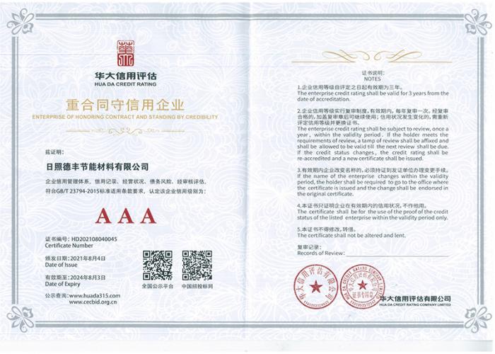 3A重合同守信用企業(yè)